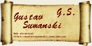 Gustav Šumanski vizit kartica